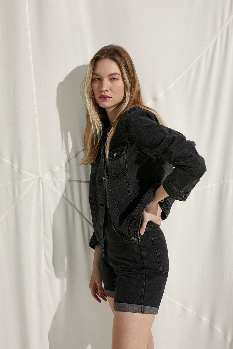 Джинсовая куртка прямого силуэта, Модель FSC15011, Фото №3