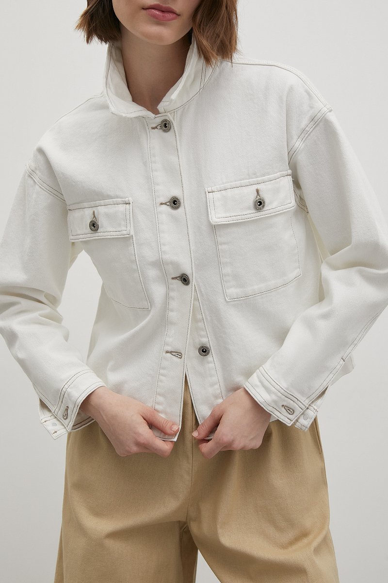 Джинсовая куртка-рубашка, Модель FSC15008, Фото №3