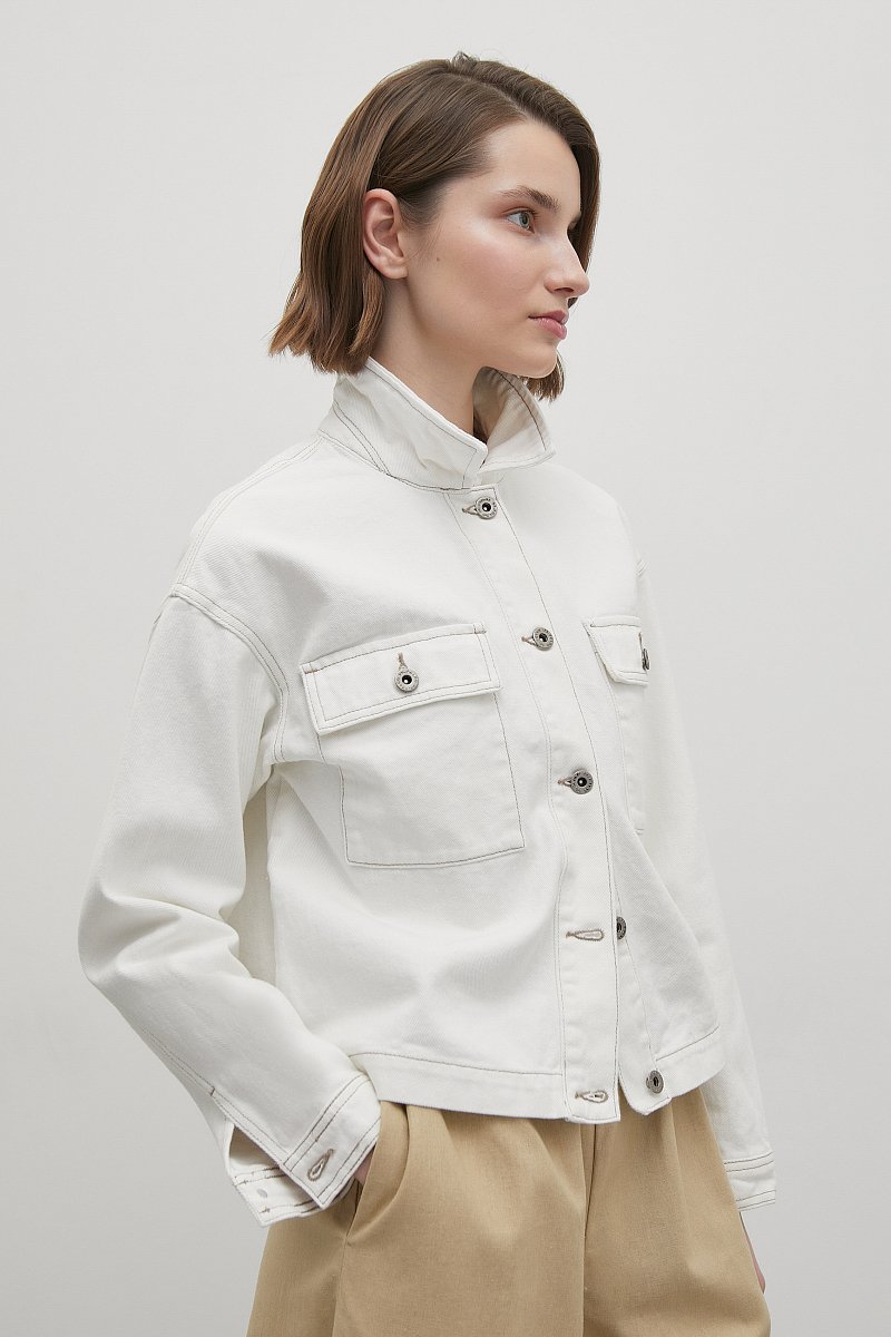 Джинсовая куртка-рубашка, Модель FSC15008, Фото №4