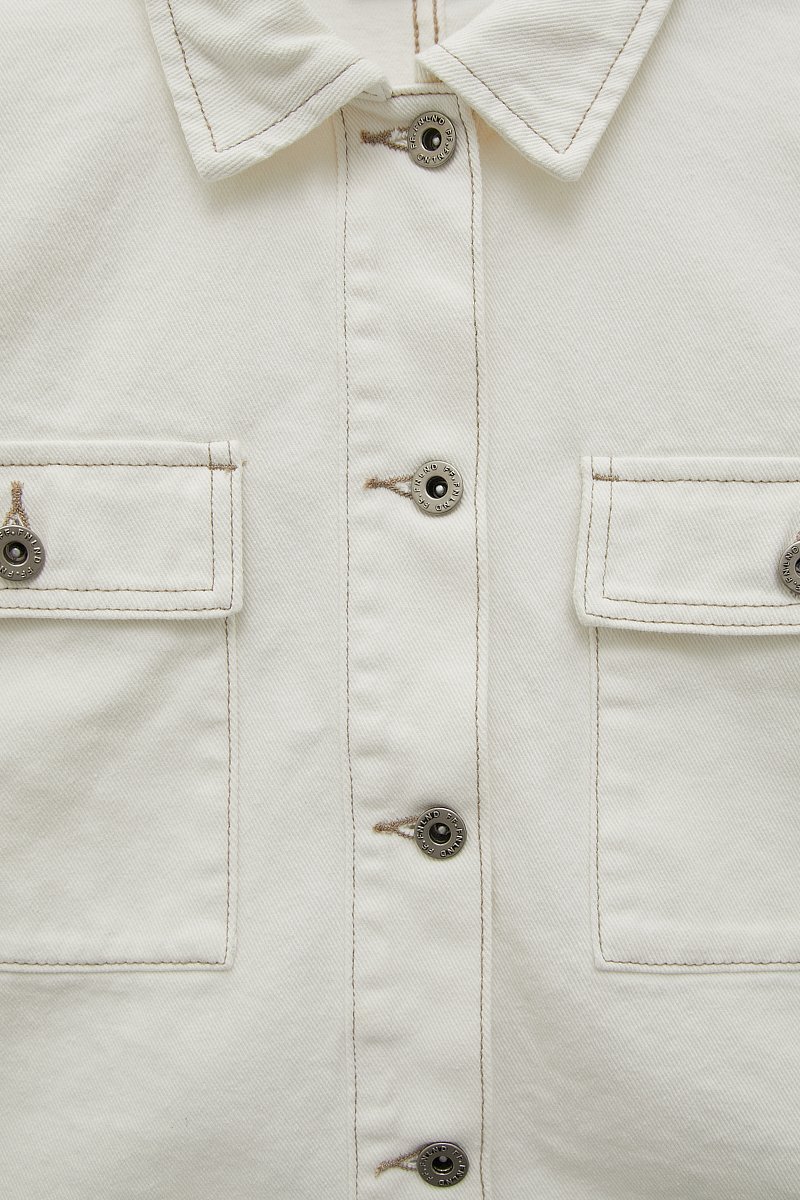 Джинсовая куртка-рубашка, Модель FSC15008, Фото №6