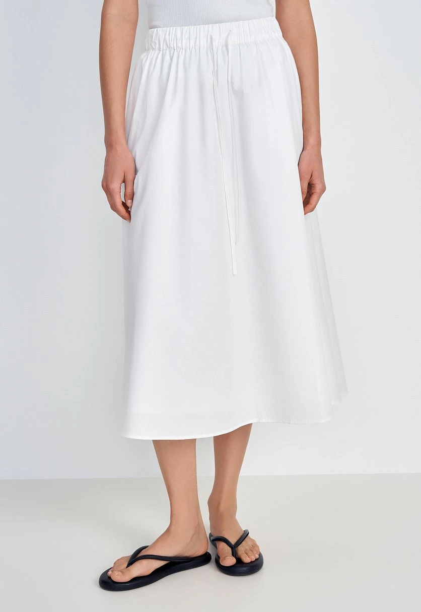 Юбка миди из хлопка с эластичным поясом, Модель FSC51017, Фото №3