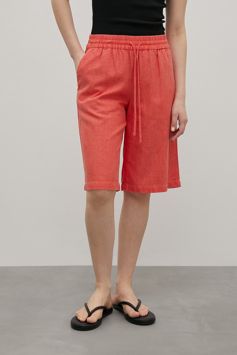 Льняные шорты женские стиля casual, Модель FSC110127, Фото №2