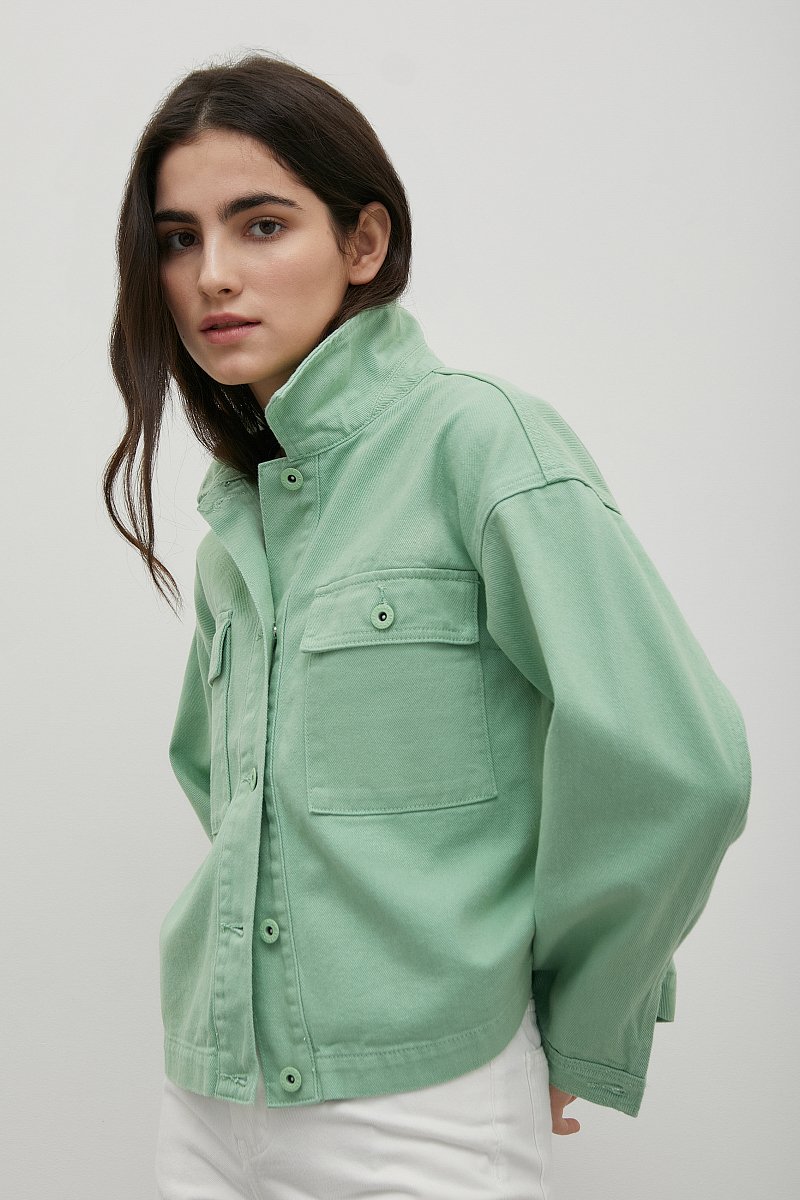 Джинсовая куртка-рубашка, Модель FSC15008, Фото №4