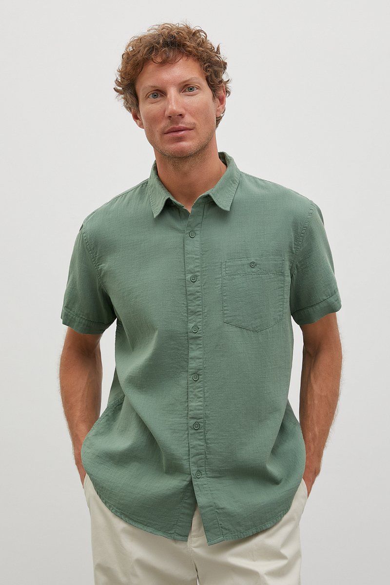 Рубашка из хлопка, Модель FSC21027, Фото №1