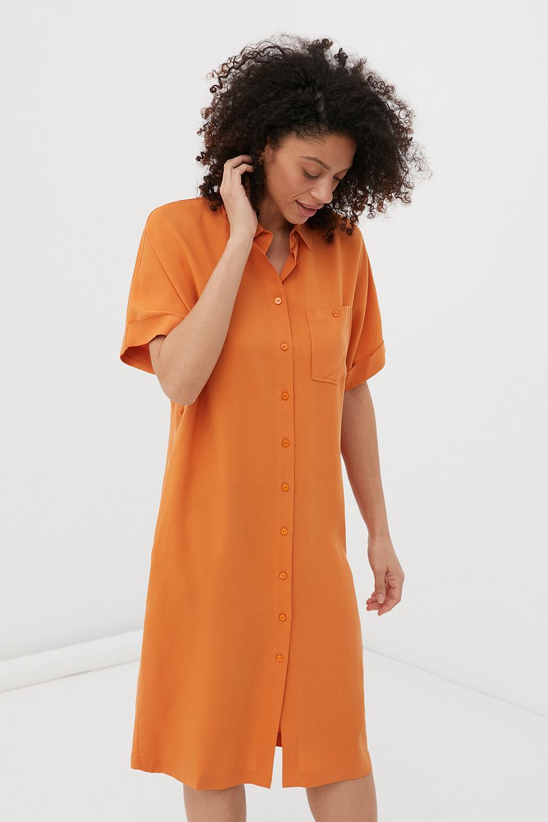 Платье-рубашка женское из вискозы, Модель FSC11071, Фото №3