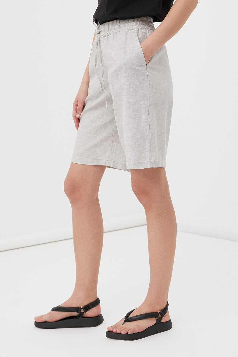 Льняные шорты женские стиля casual, Модель FSC110127, Фото №3
