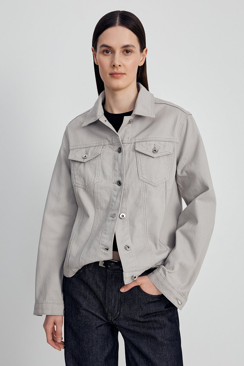 Джинсовая куртка прямого силуэта, Модель FSC15011, Фото №1