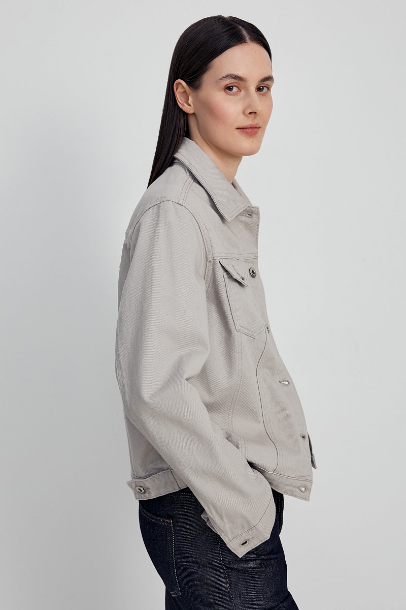 Джинсовая куртка прямого силуэта, Модель FSC15011, Фото №4