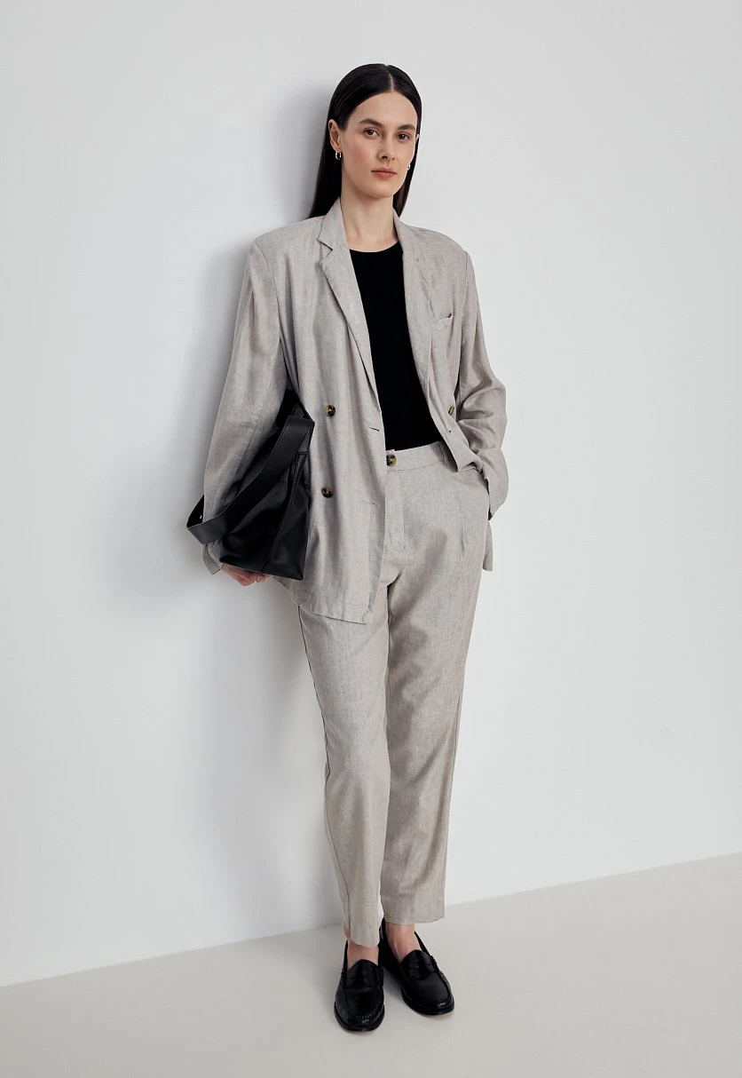 Льняные брюки женские casual стиля, Модель FSC110125, Фото №3