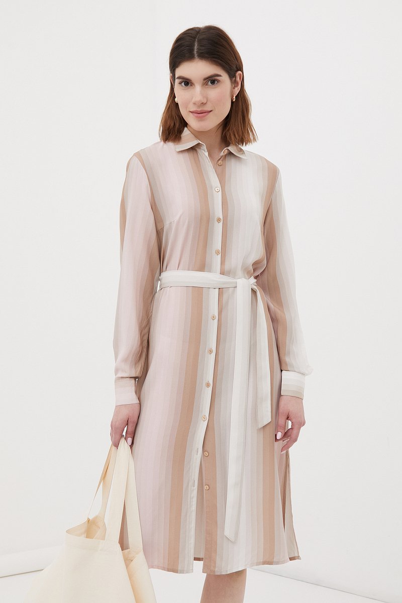 Платье-рубашка женское из вискозы, Модель FSC11051, Фото №1