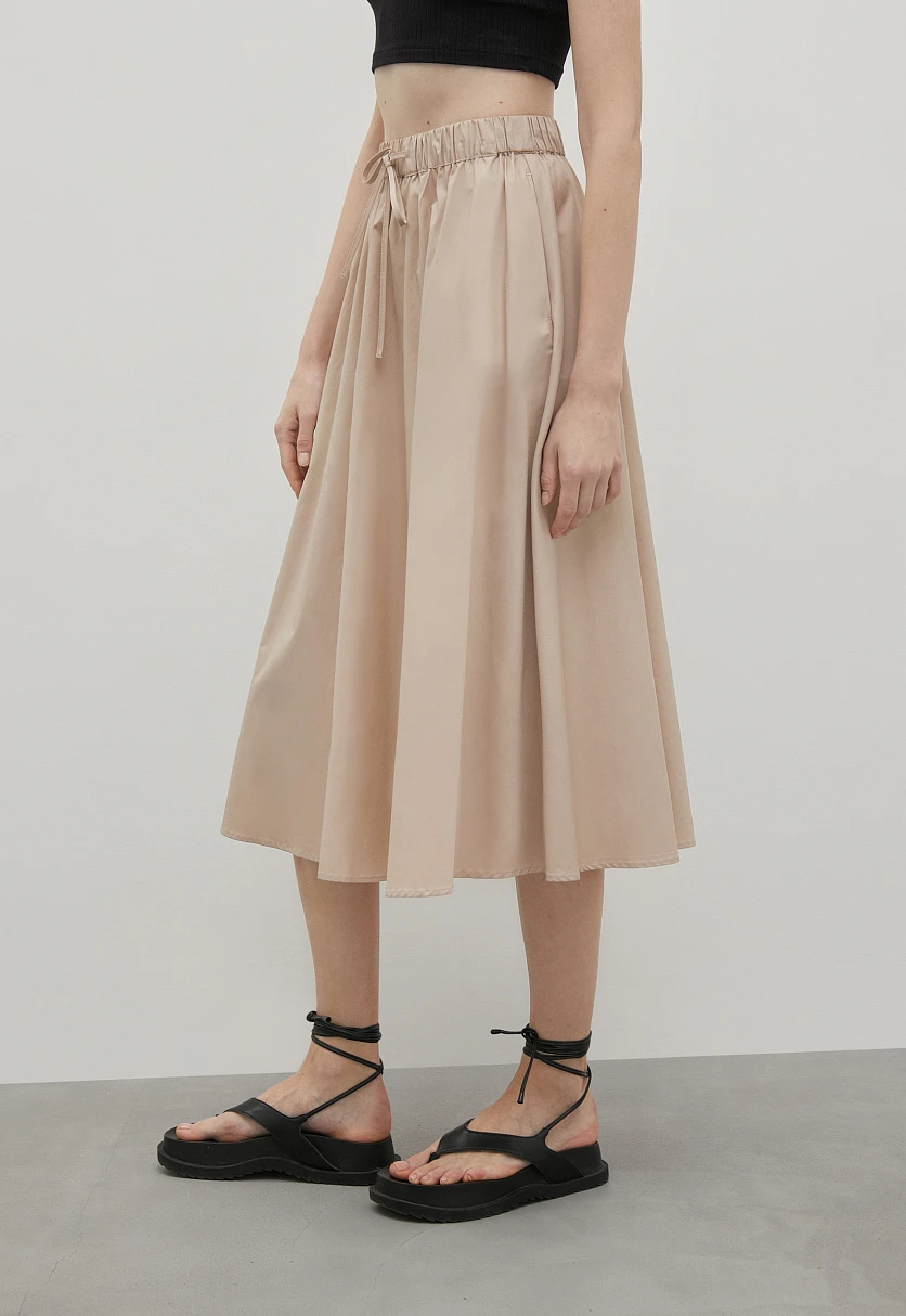 Юбка миди из хлопка с эластичным поясом, Модель FSC51017, Фото №3