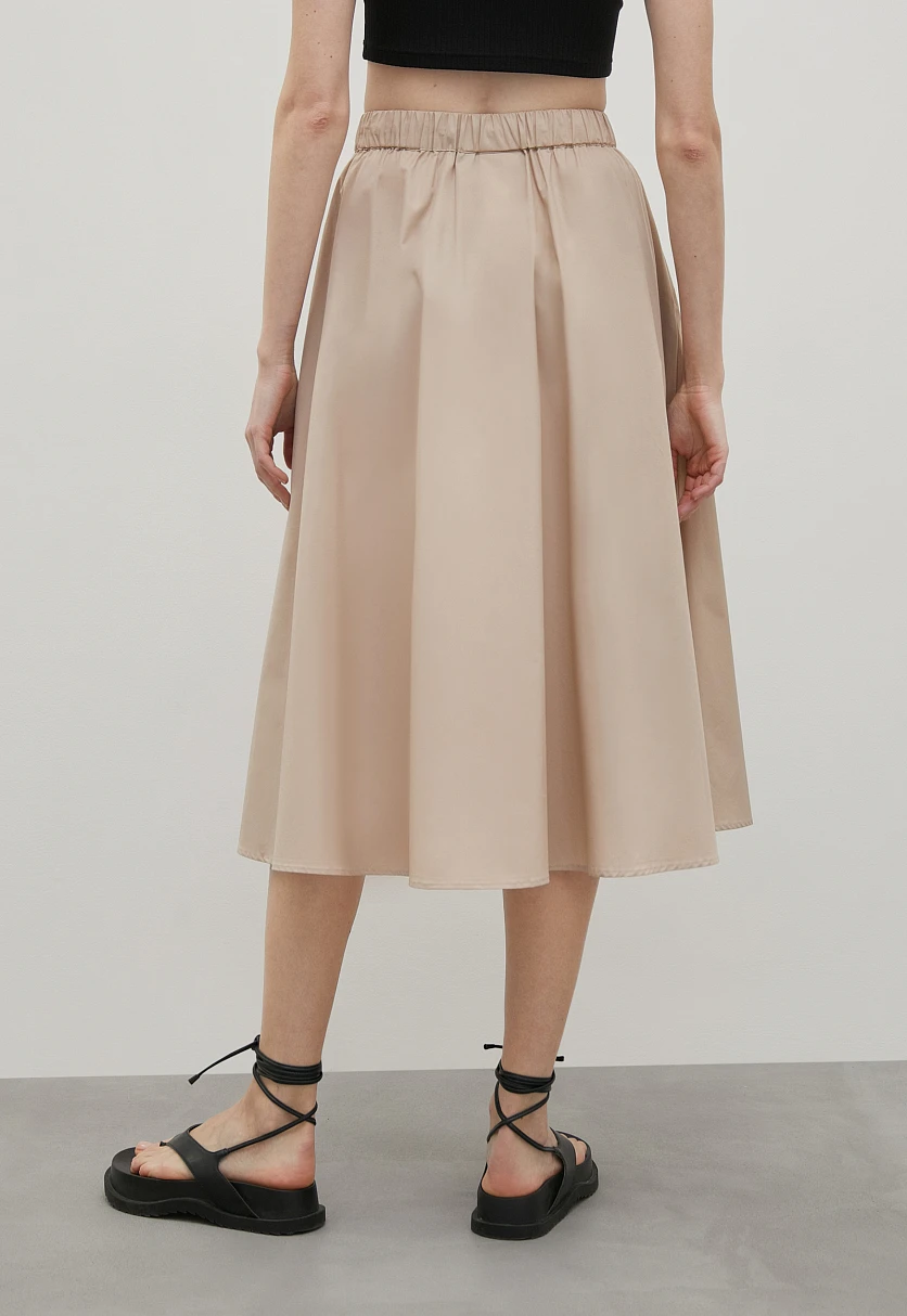 Юбка миди из хлопка с эластичным поясом, Модель FSC51017, Фото №4