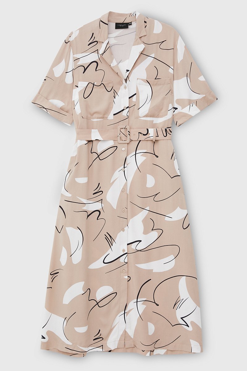 Платье-рубашка женское из вискозы, Модель FSC110105, Фото №7