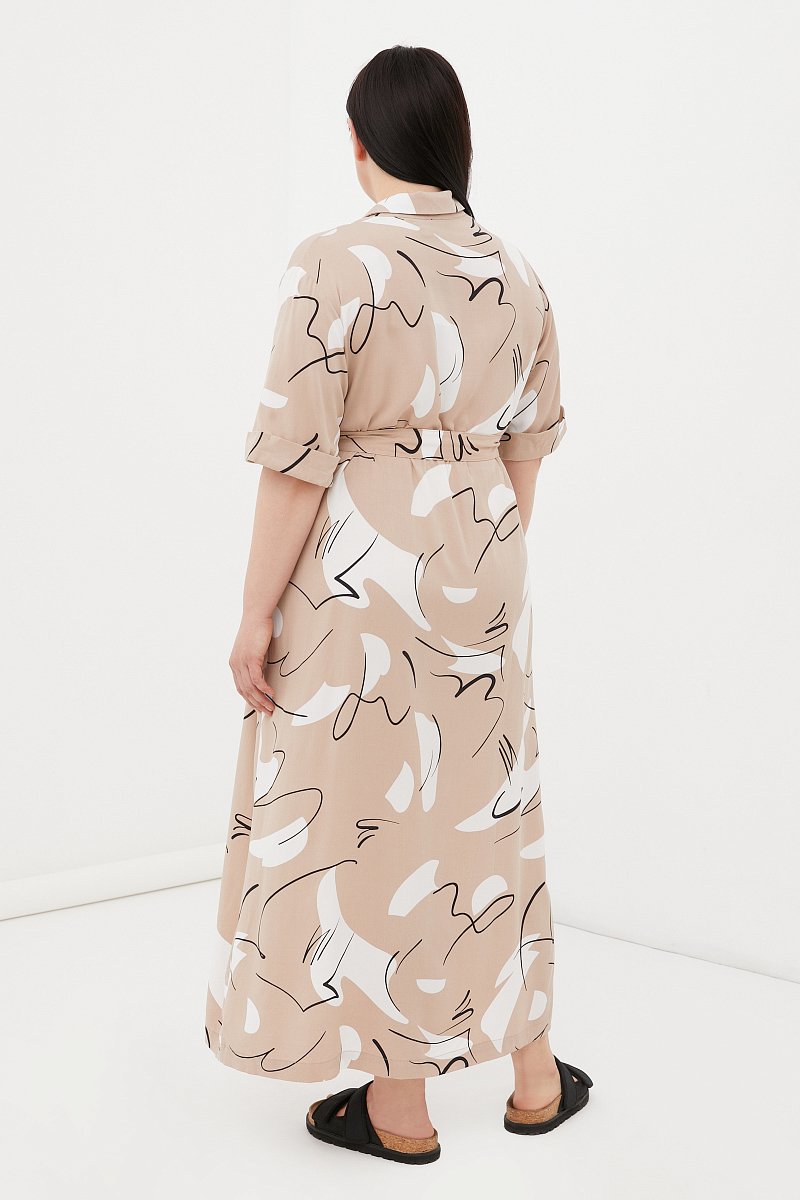 Платье-рубашка женское из вискозы, Модель FSC110105B, Фото №4