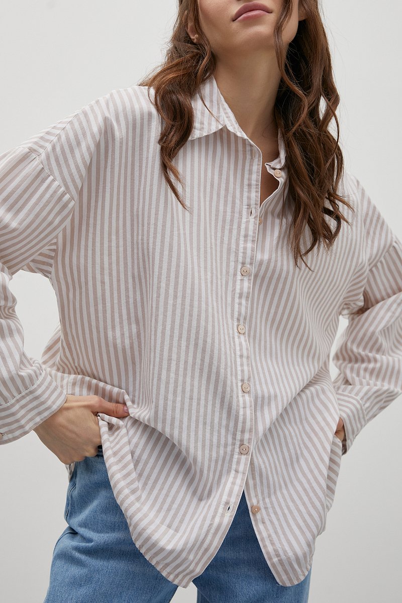 Рубашка женская из хлопка, Модель FSC110211, Фото №3