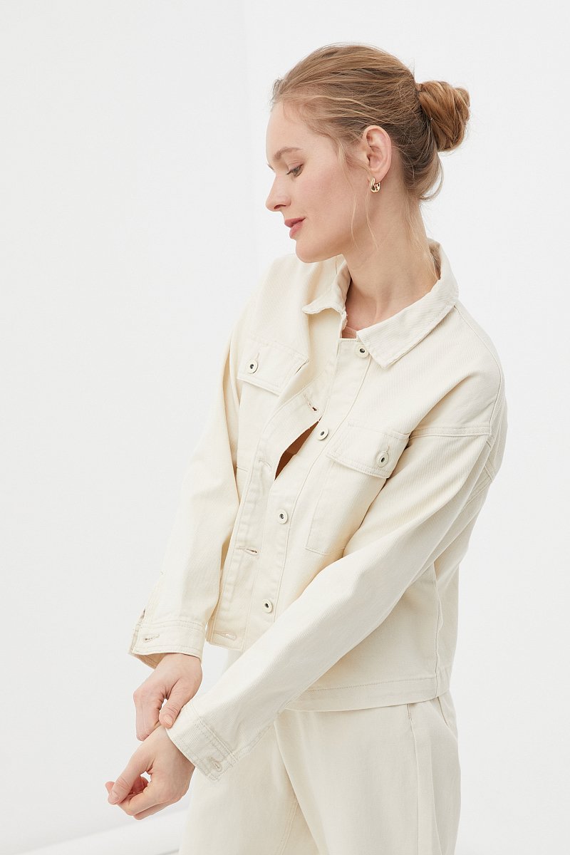 Джинсовая куртка с карманами, Модель FSC15008, Фото №3