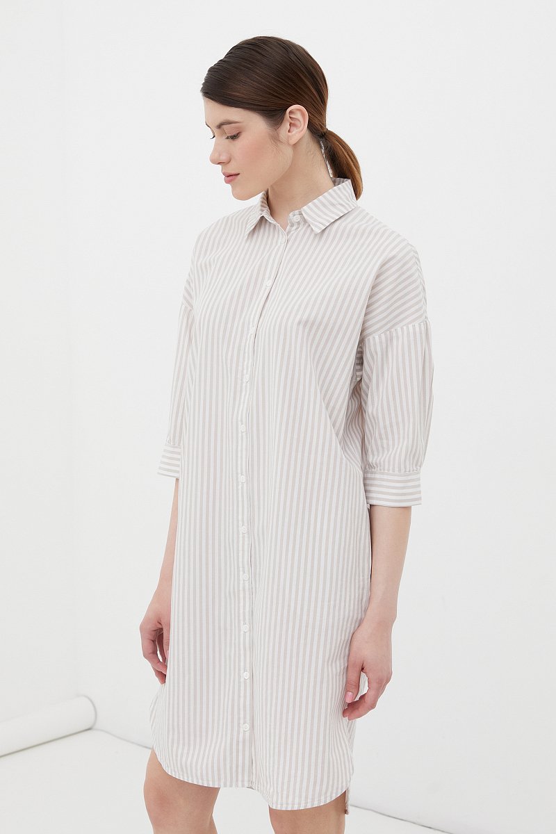 Платье-рубашка женское из хлопка, Модель FSC110212, Фото №3