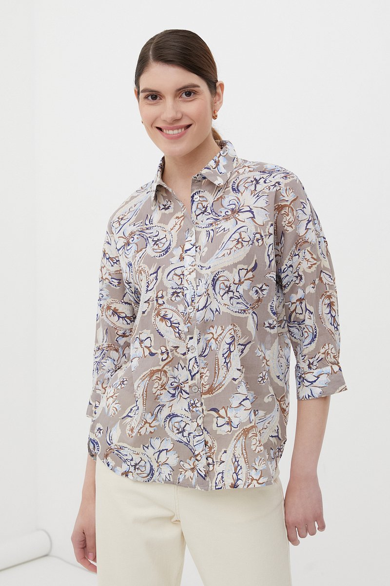 Рубашка женская из хлопка, Модель FSC11046, Фото №1