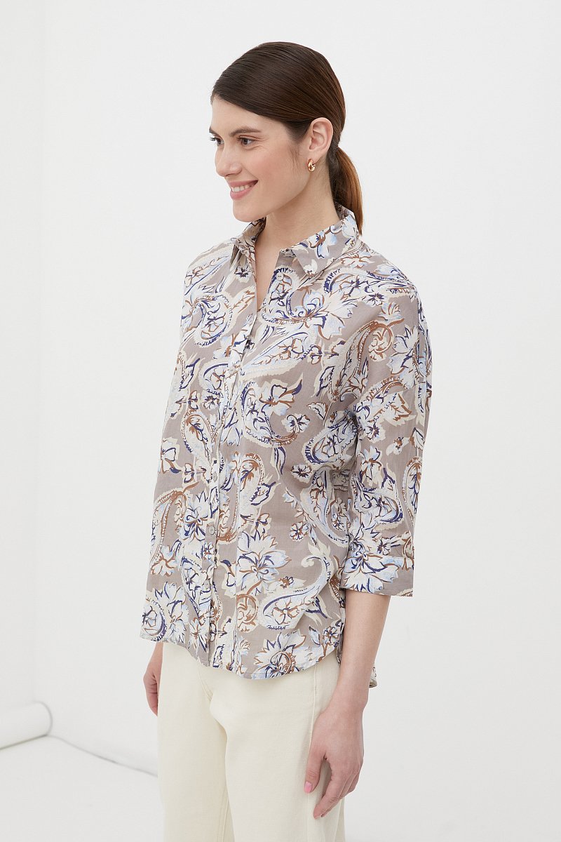 Рубашка женская из хлопка, Модель FSC11046, Фото №3