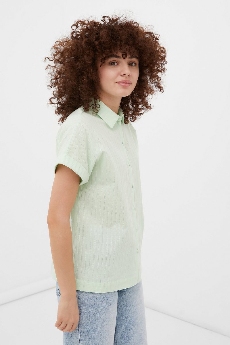 Рубашка женская из хлопка, Модель FSC13049, Фото №3