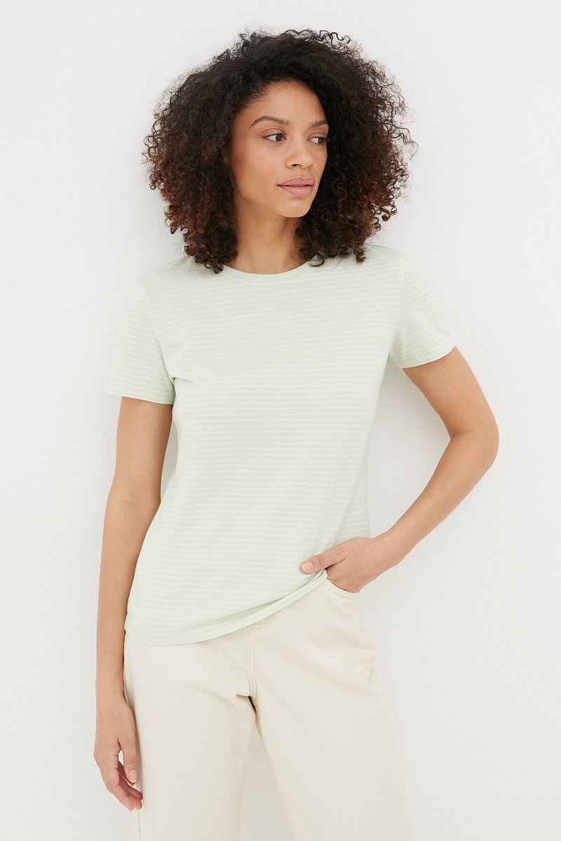 Женская футболка из хлопка, Модель FSC110193, Фото №1