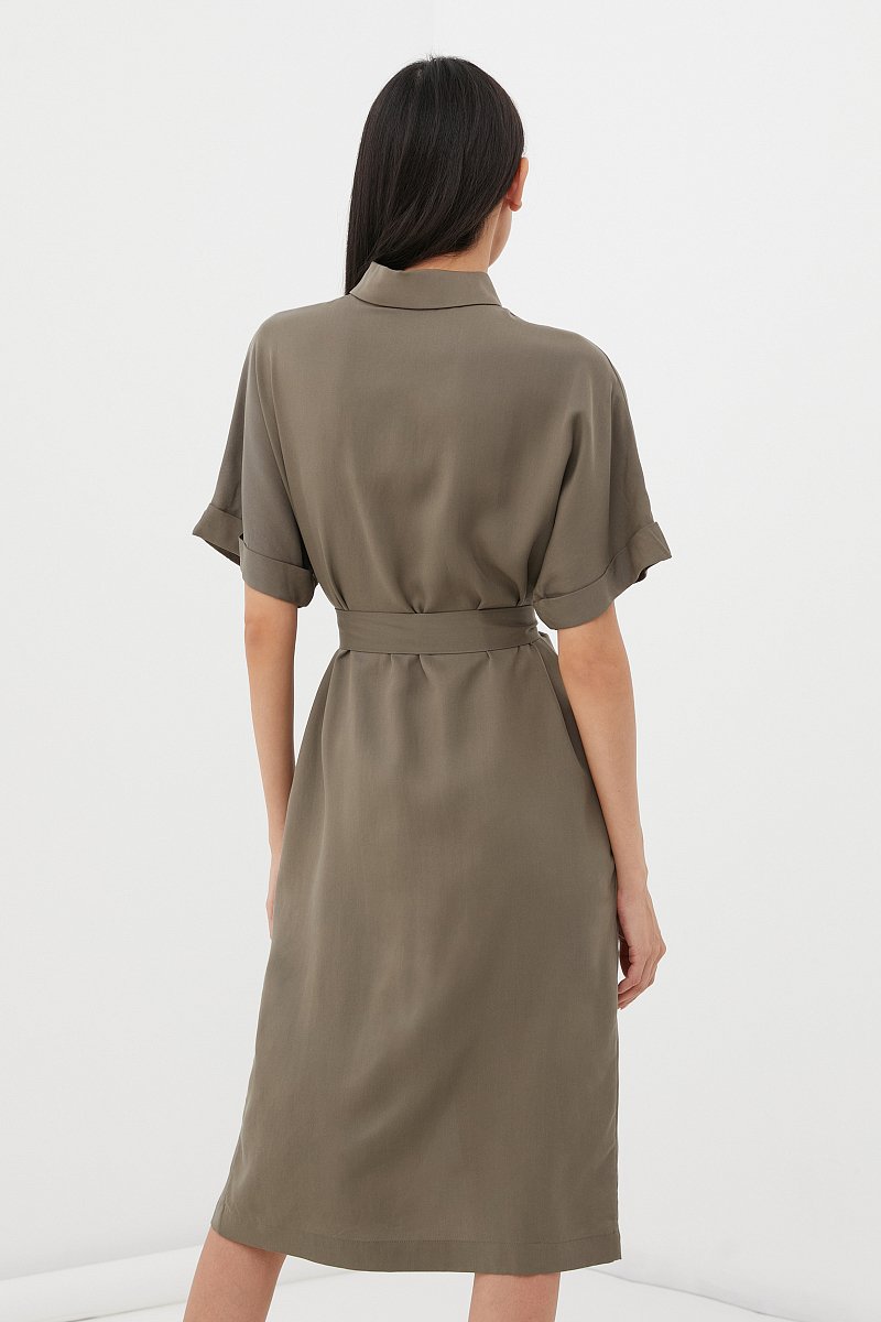 Платье-рубашка женское из вискозы, Модель FSC11071, Фото №4