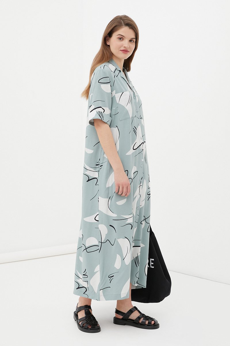 Платье-рубашка женское из вискозы, Модель FSC110105, Фото №2