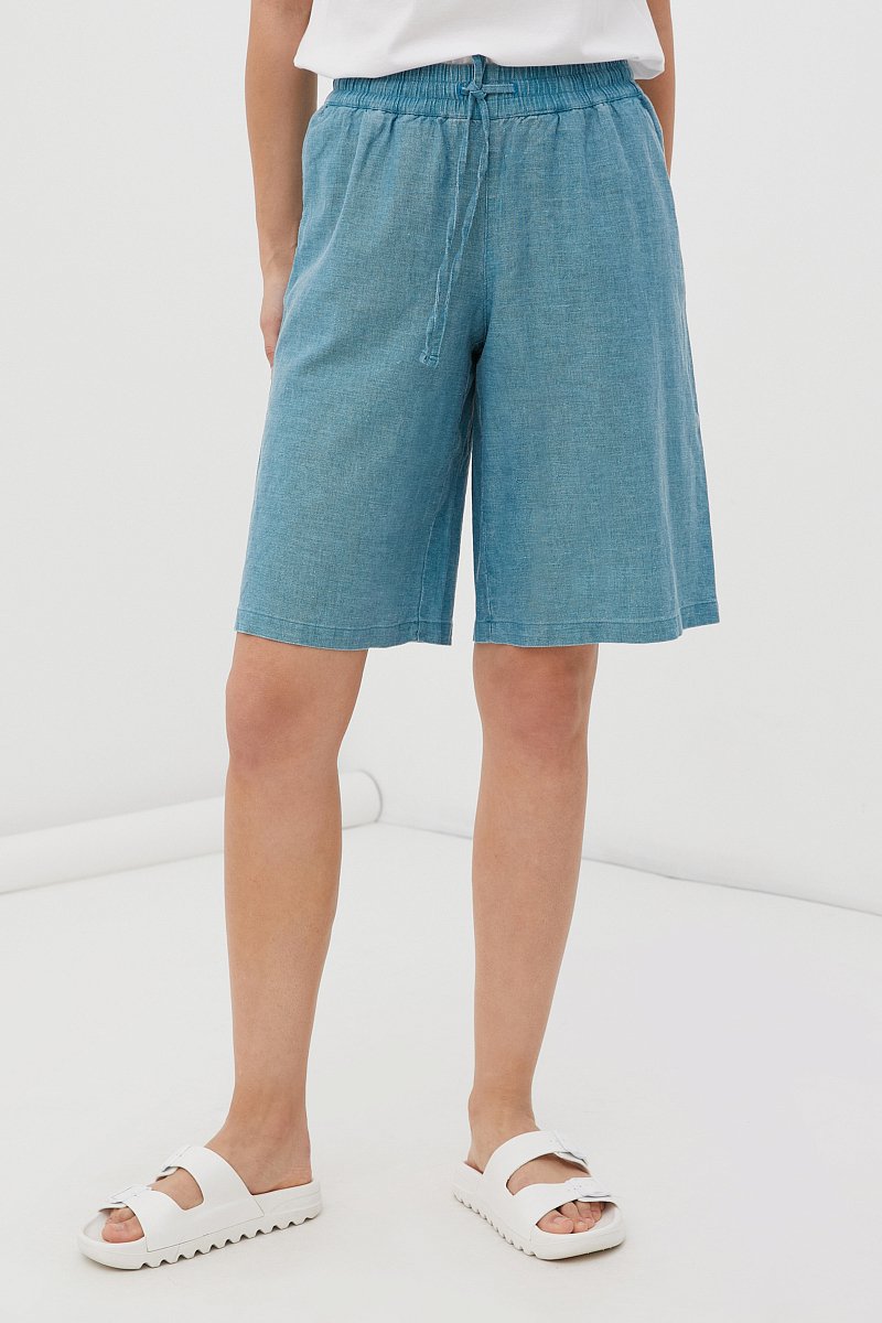 Льняные шорты женские стиля casual, Модель FSC110127, Фото №2