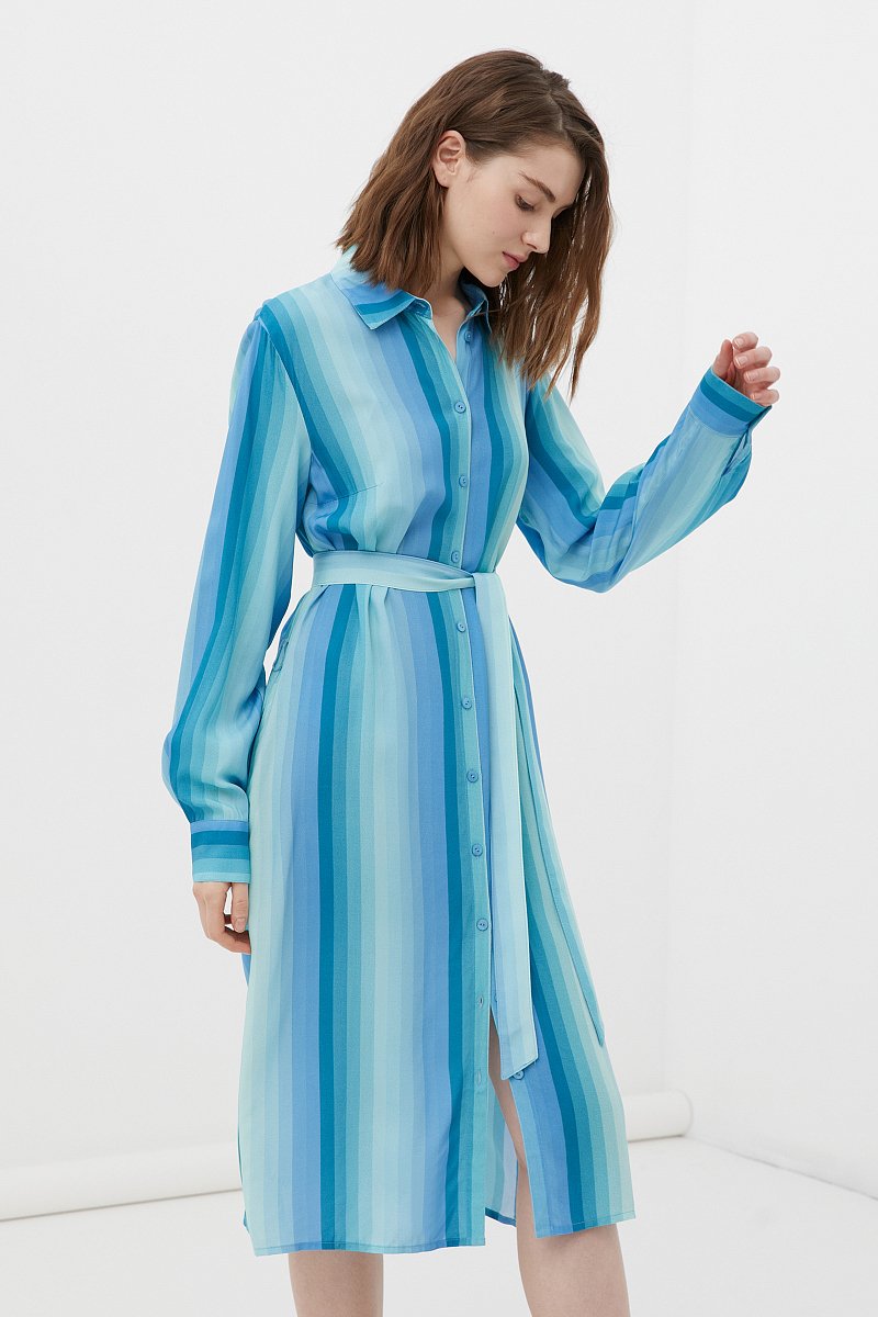 Платье-рубашка женское из вискозы, Модель FSC11051, Фото №3