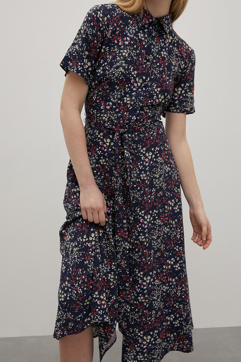 Платье-рубашка с поясом, Модель FSD110212, Фото №2