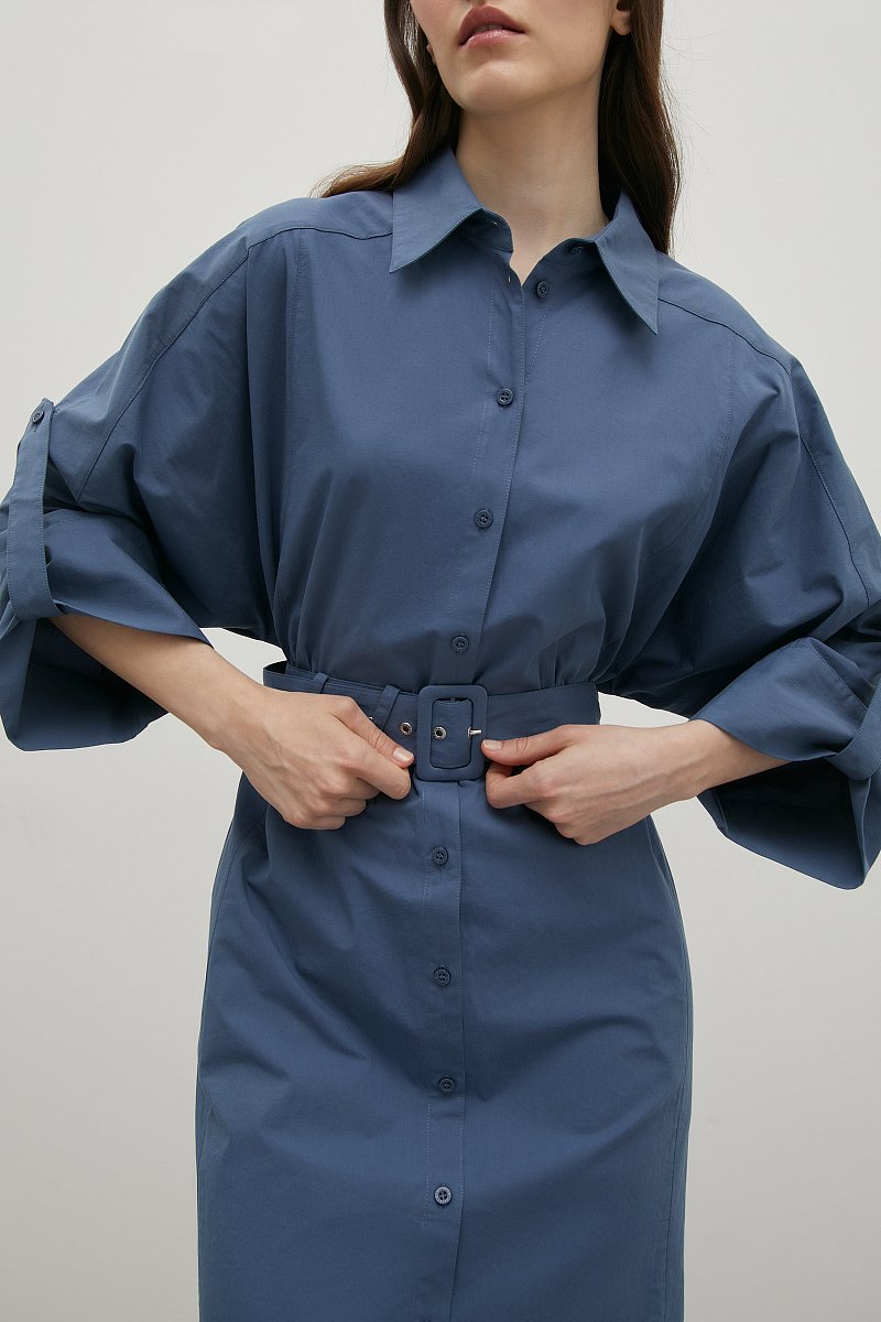 Платье-рубашка из хлопка, Модель FSD11058, Фото №3