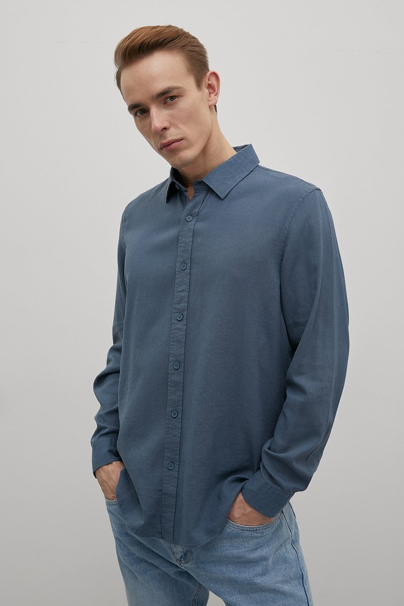 Льняная рубашка, Модель FSD21001, Фото №1