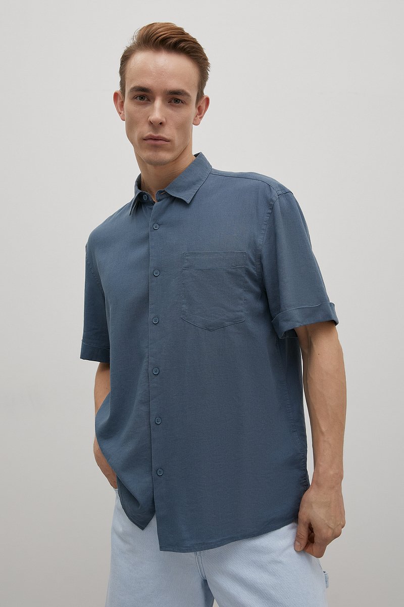 Льняная рубашка, Модель FSD21004, Фото №1