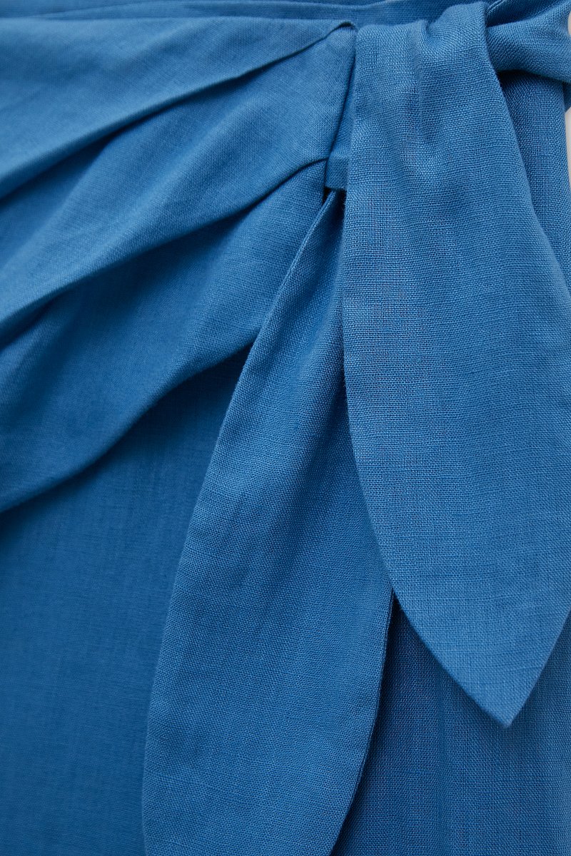 Льняная юбка с драпировкой, Модель FSD110204, Фото №5