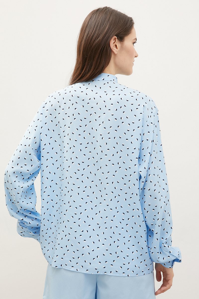 женская рубашка с воротником-стойкой, Модель FSD110168, Фото №5
