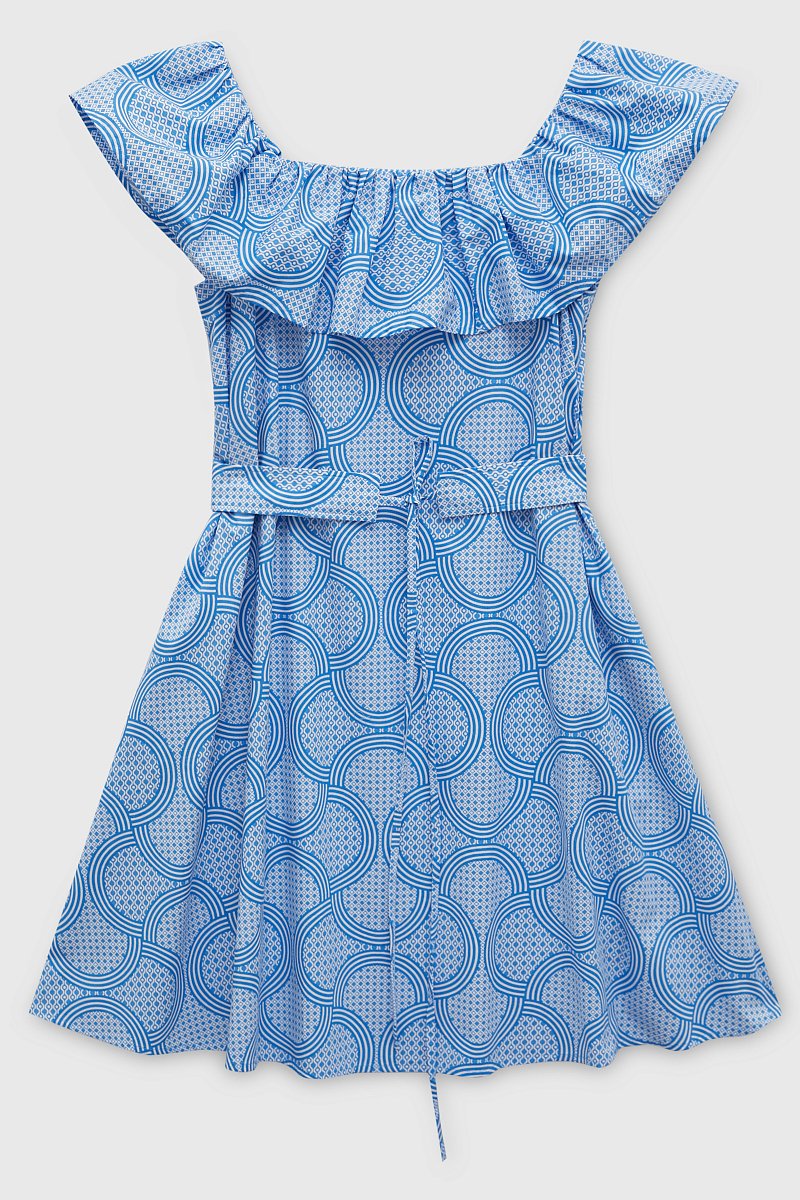 Платье с квадратным вырезом и воланом, Модель FSD11015R, Фото №7