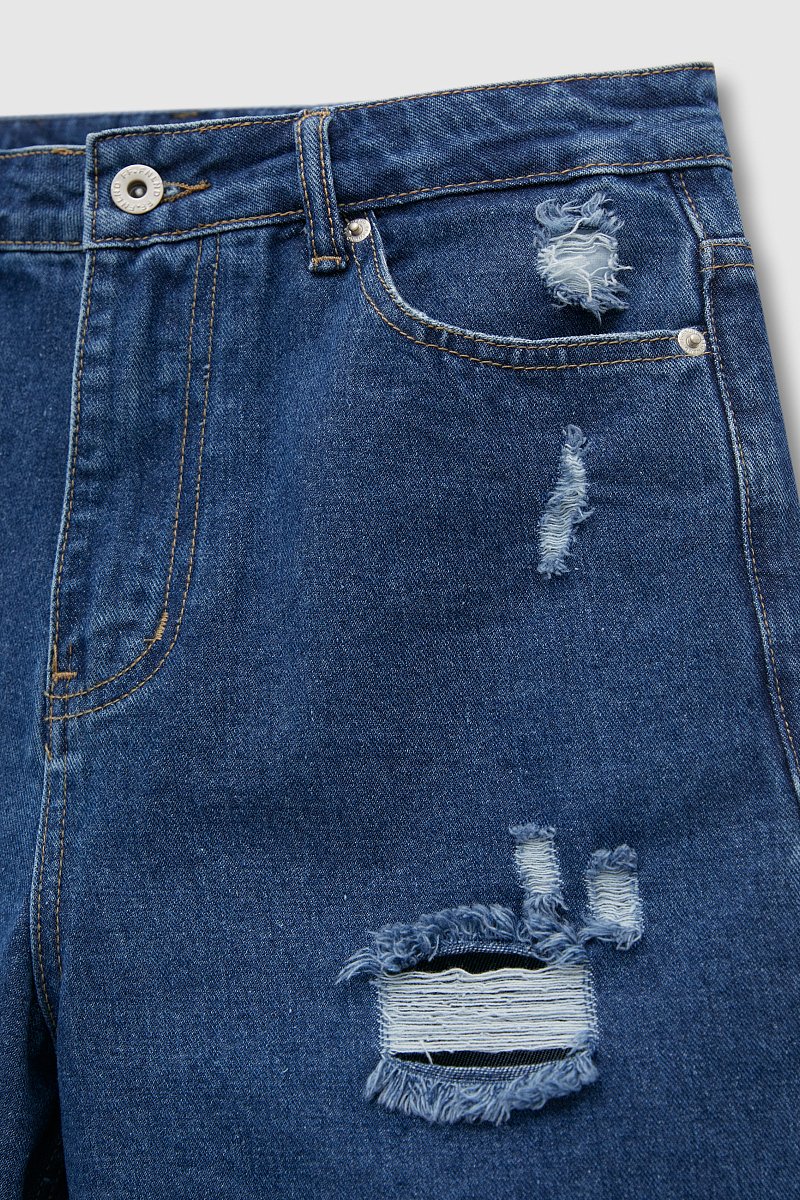 Джинсовые шорты с необработанным краем, Модель FSD15017, Фото №5
