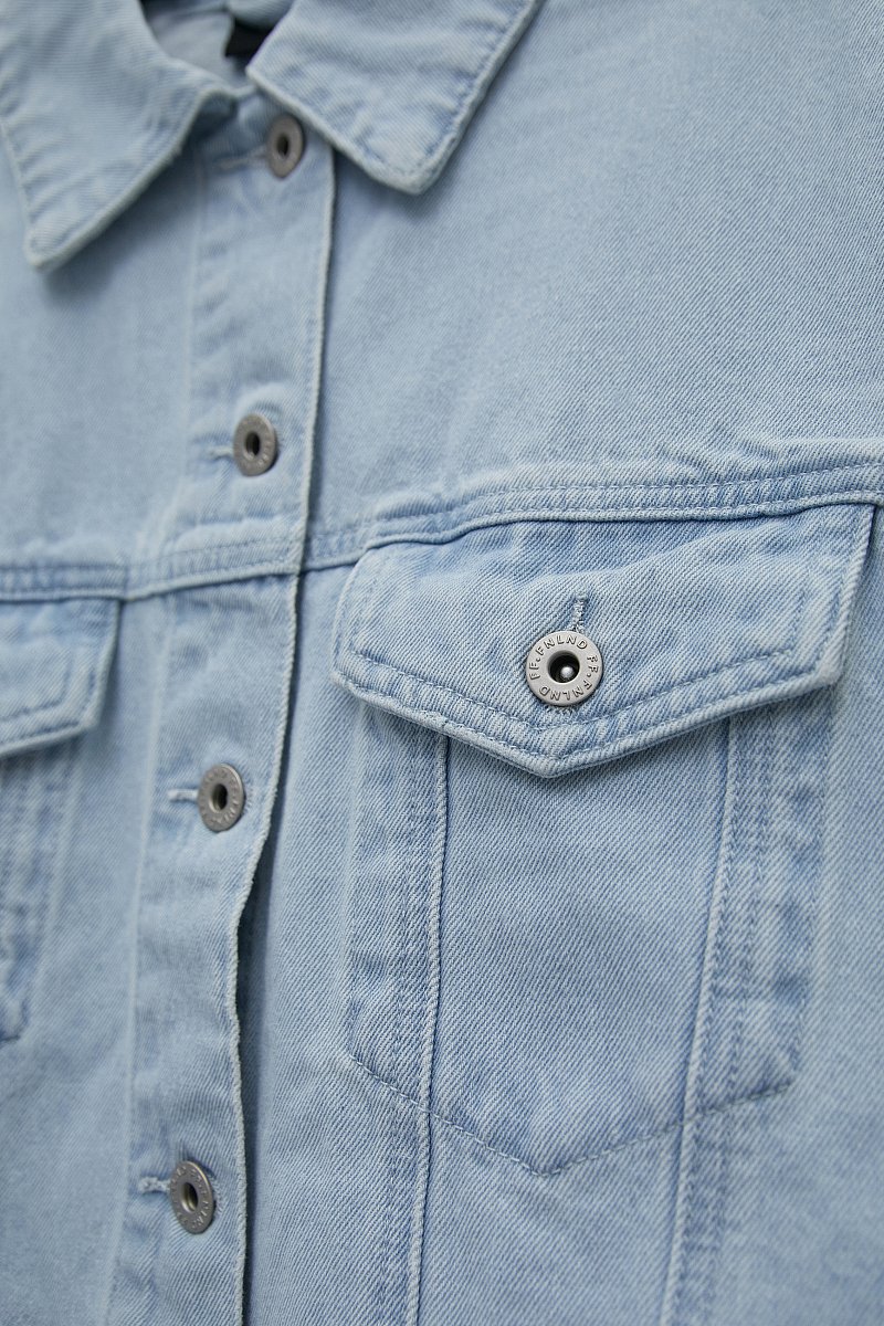 Укороченная джинсовая куртка, Модель FSD15015, Фото №6