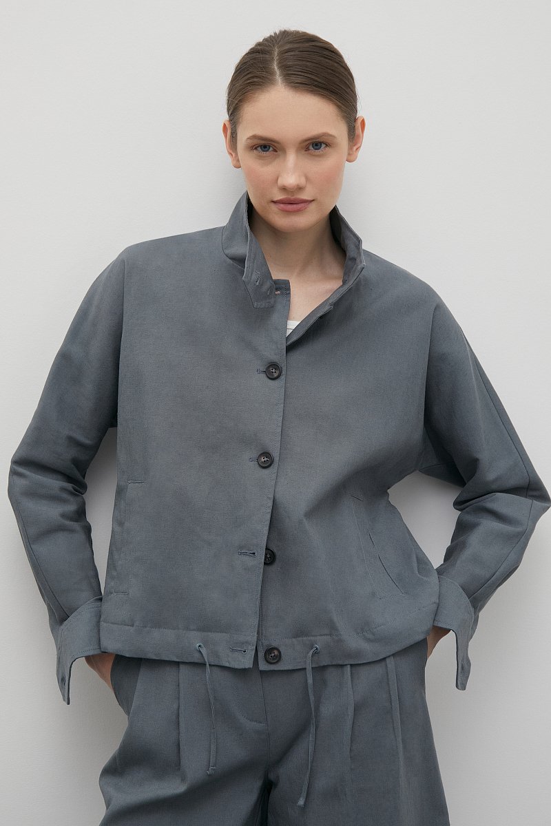 Льняная куртка, Модель FSD110198, Фото №1