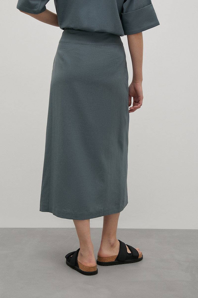 Льняная юбка, Модель FSD11068, Фото №4