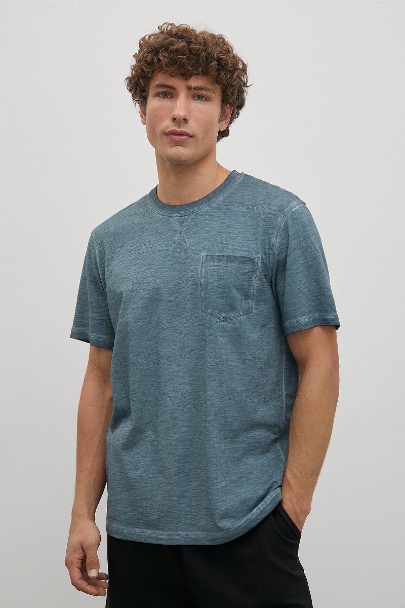 Базовая футболка из хлопка, Модель FSD21059, Фото №1