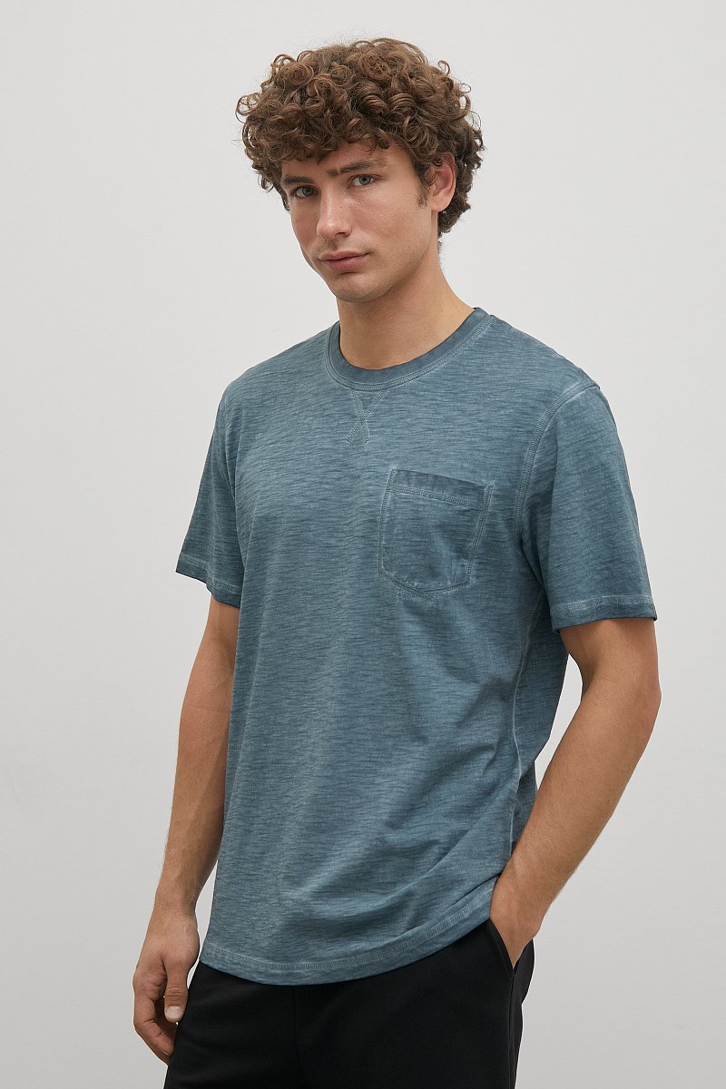 Базовая футболка из хлопка, Модель FSD21059, Фото №3