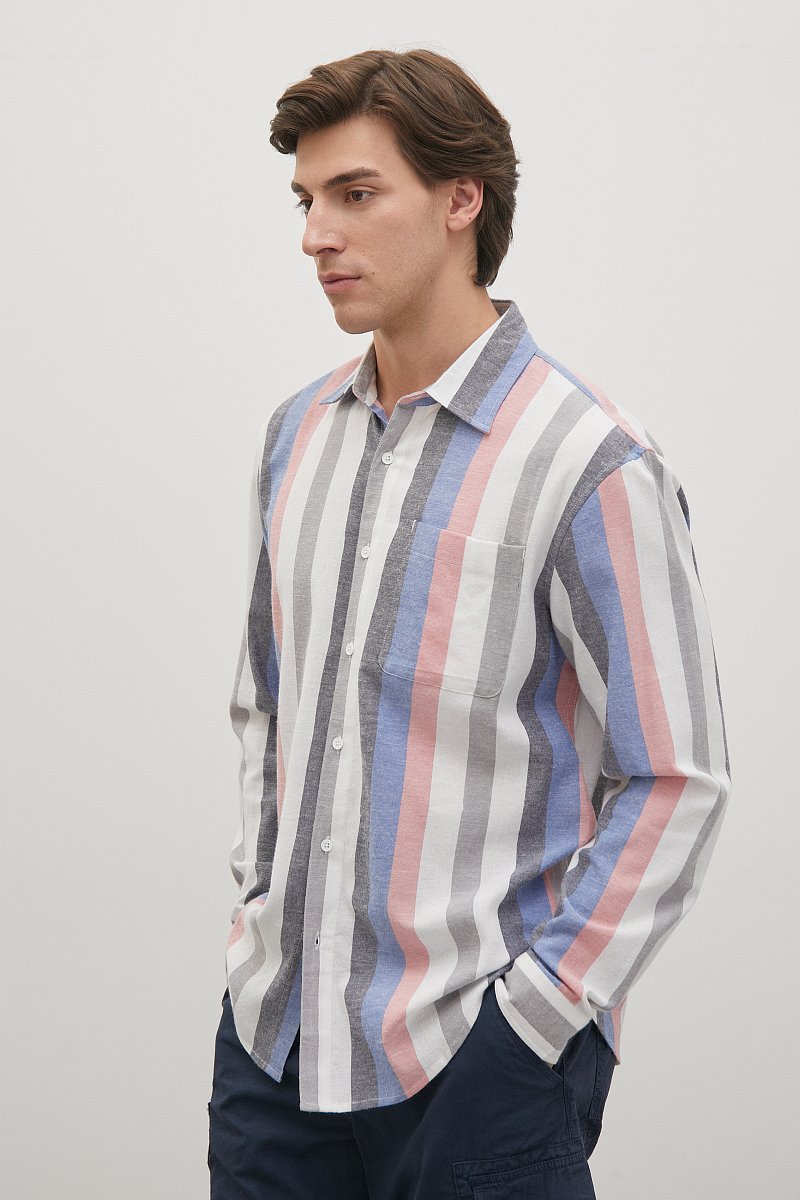 Рубашка в полоску, Модель FSD21070, Фото №3