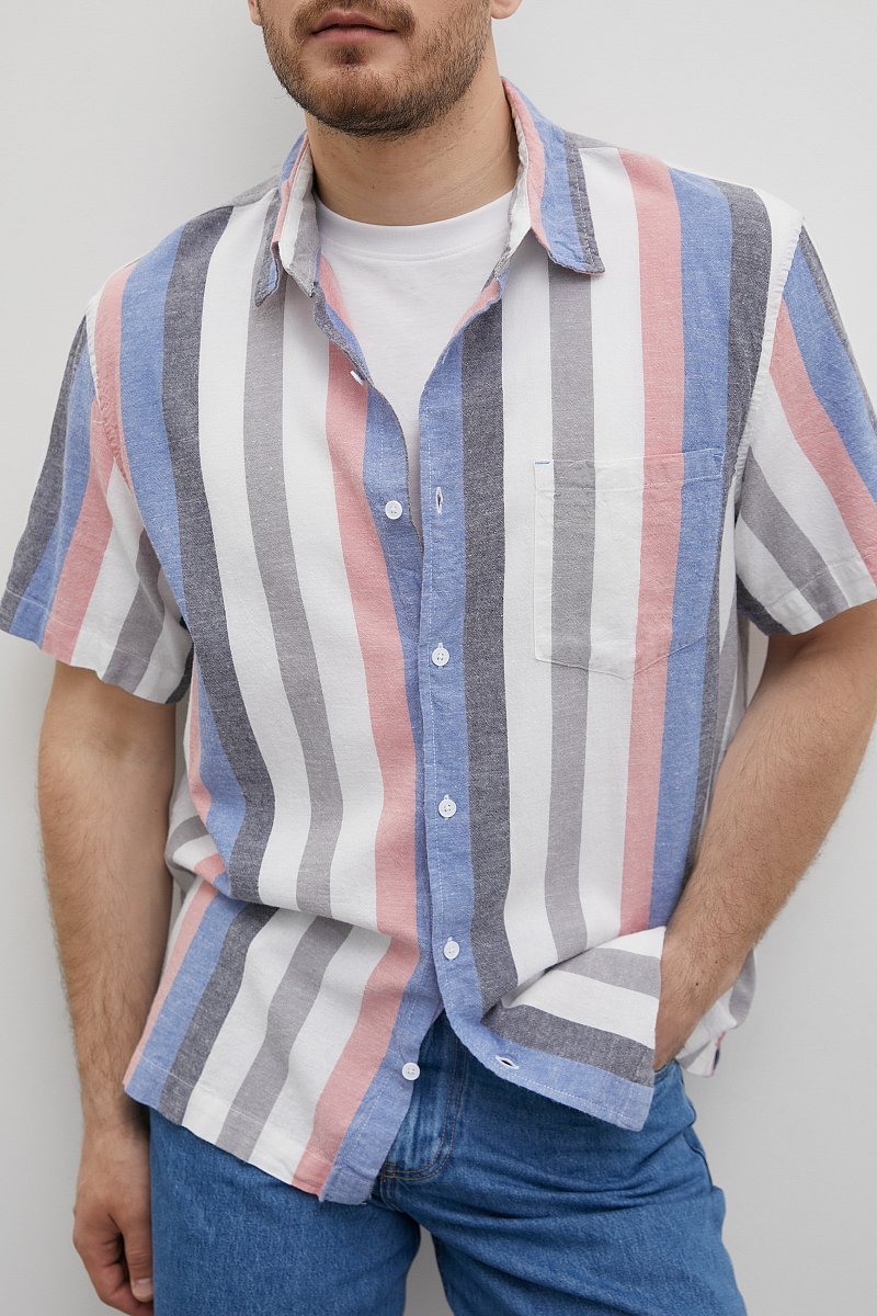 Рубашка в полоску, Модель FSD21071, Фото №3