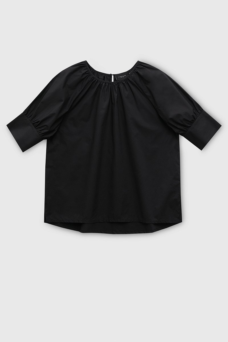 Блузка с объемными рукавами из хлопка, Модель FSD110147, Фото №7