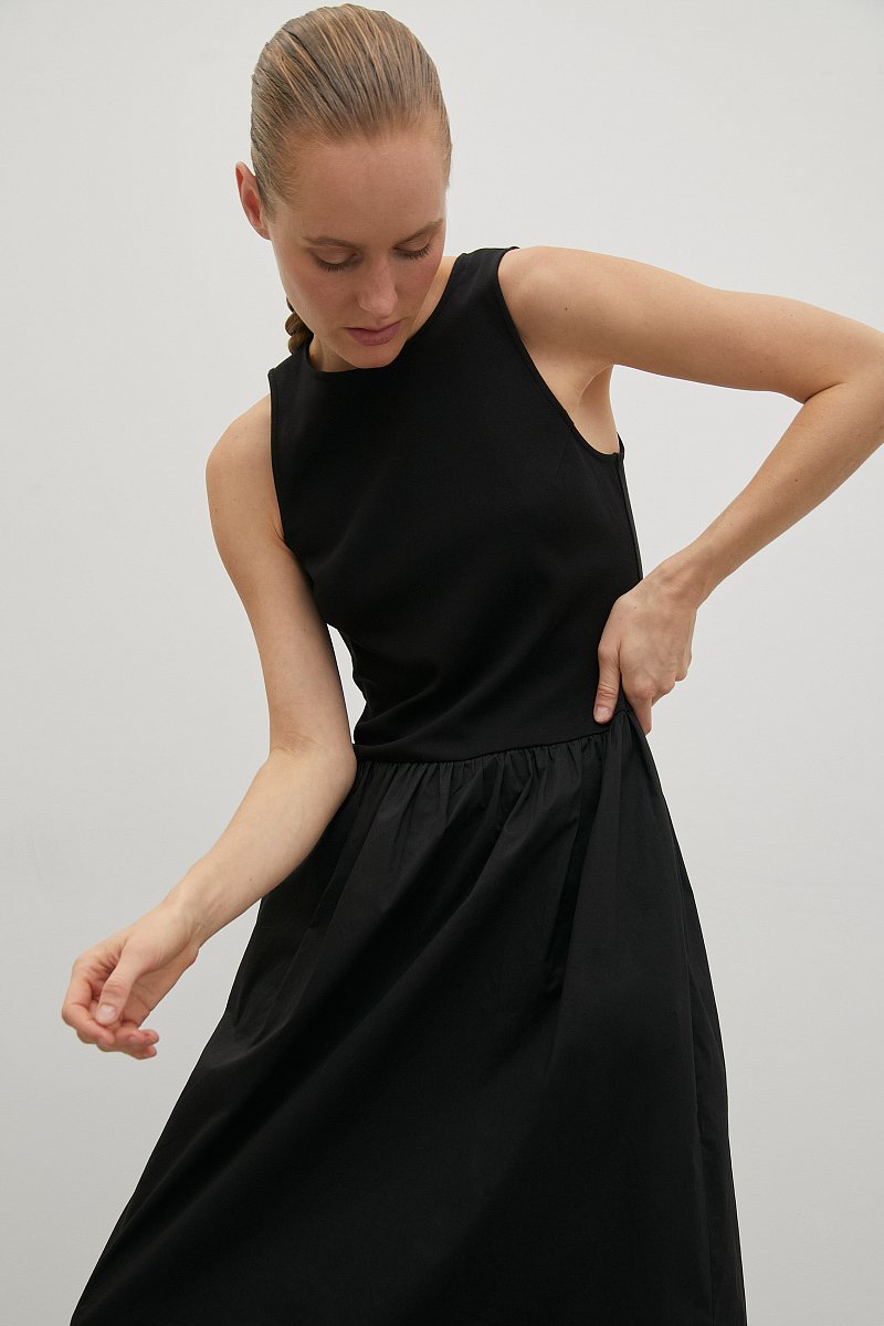 Платье в длине миди из хлопка, Модель FSD11059, Фото №2