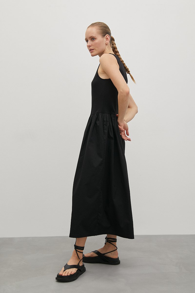 Платье в длине миди из хлопка, Модель FSD11059, Фото №3