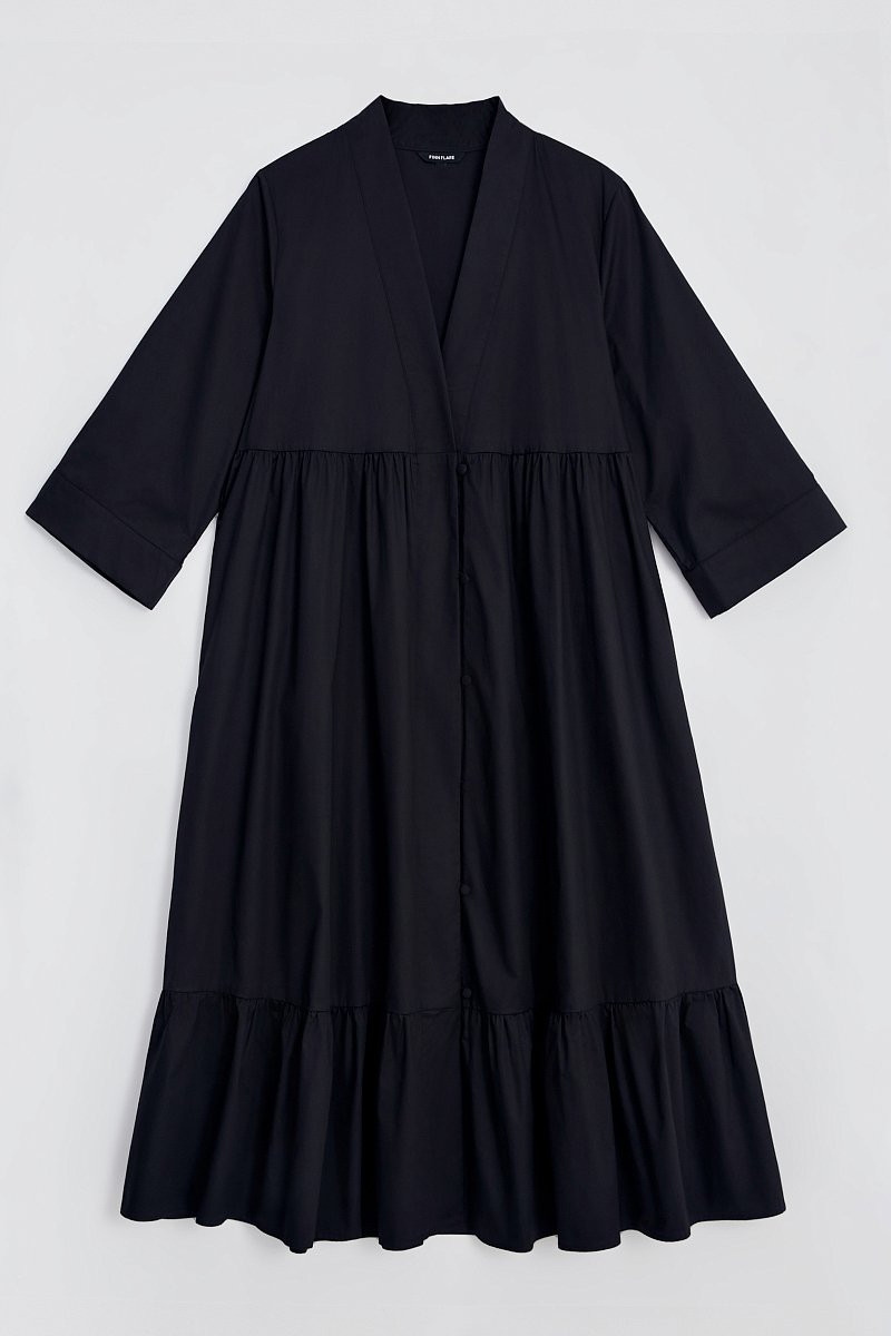 Хлопковое платье с V-образным вырезом, Модель FSD11084, Фото №7