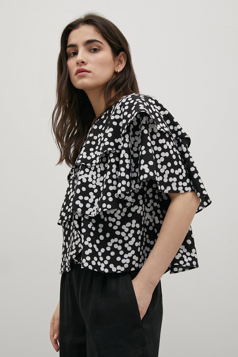 Блузка с абстрактным принтом, Модель FSD110161, Фото №4