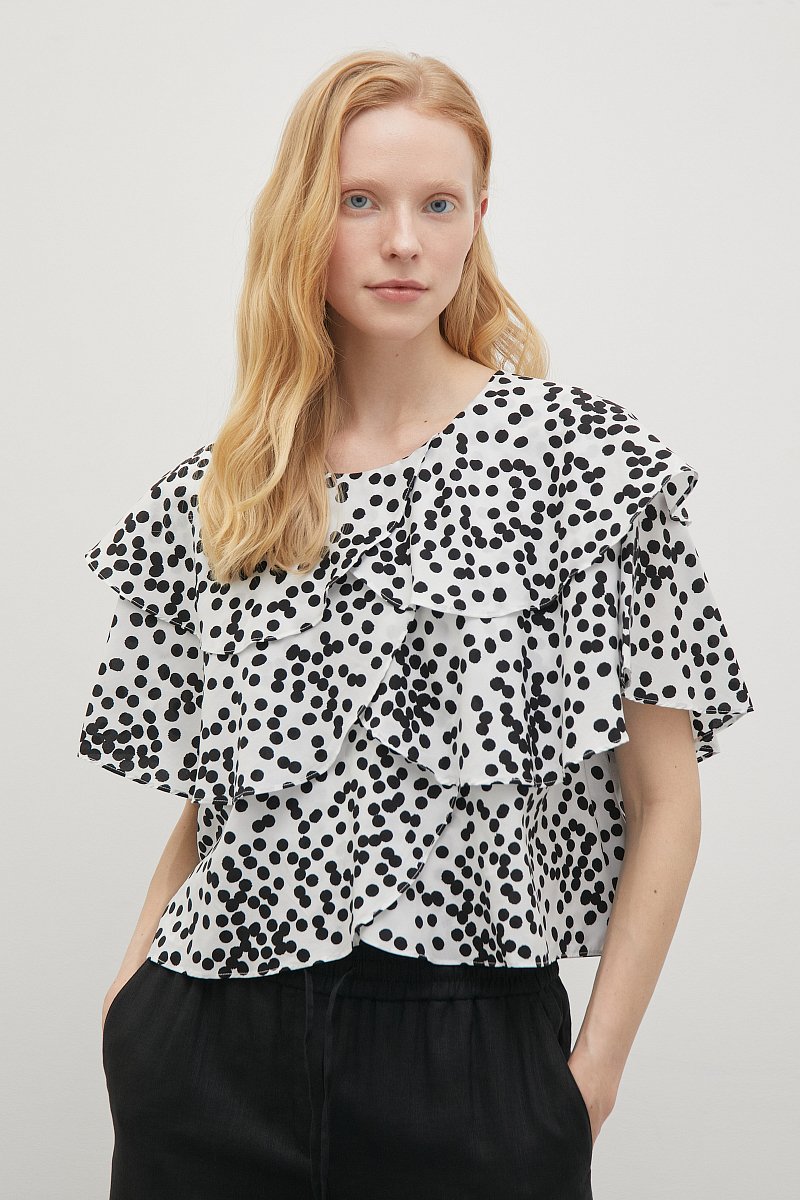 Блузка с абстрактным принтом, Модель FSD110161, Фото №1